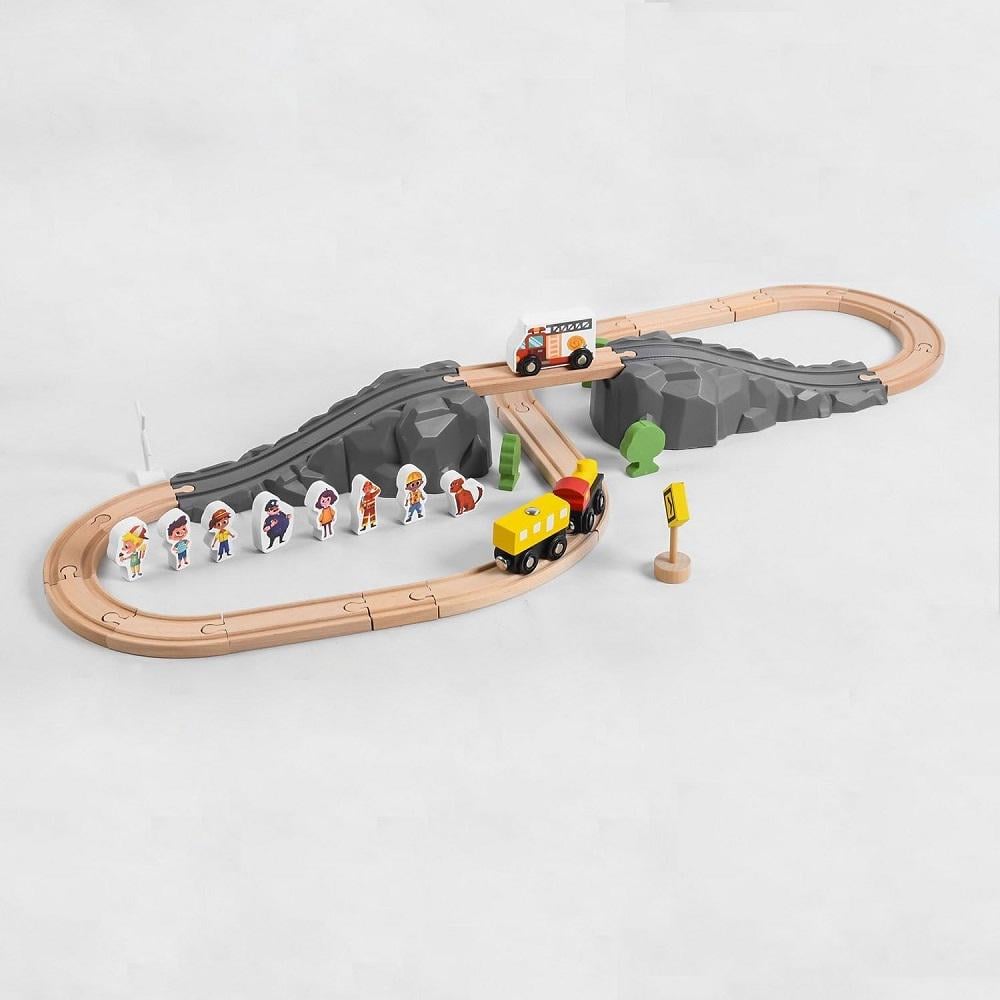 Железная дорога Город Train Trac City Set Gray/Pink (106024)