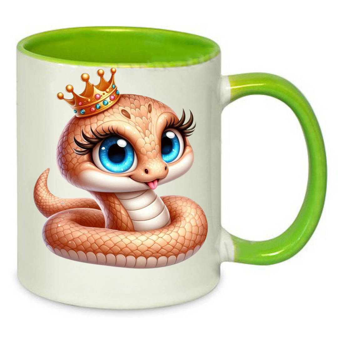 Чашка с принтом Символ года 330 мл Белый с салатовым (001193)