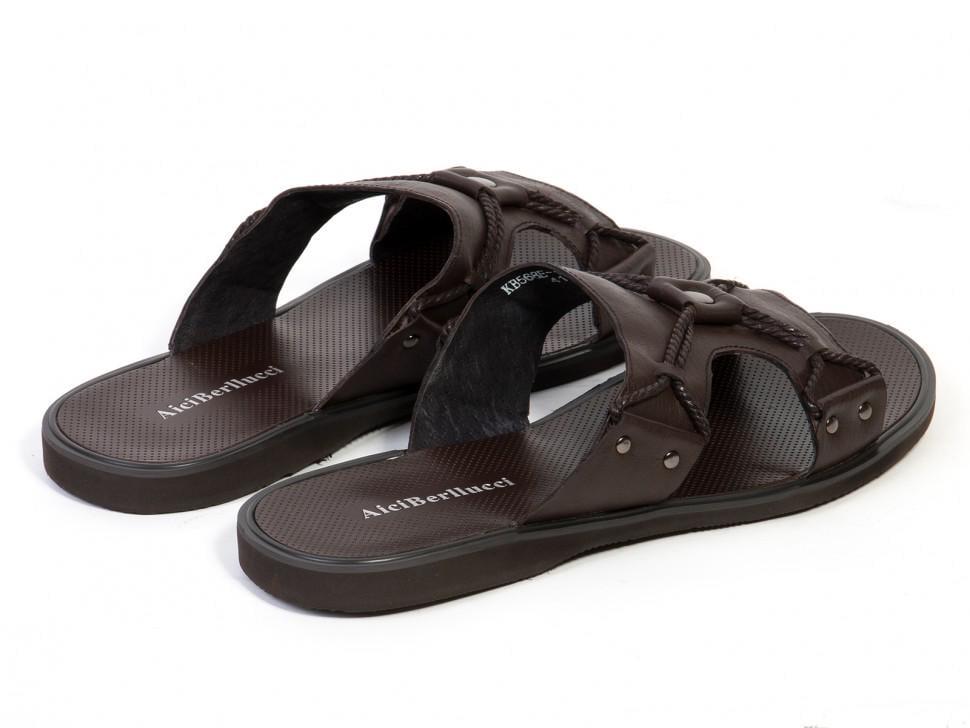 Шлепанцы мужские Aici Berllucci 7152707 натуральная кожа р. 42 Коричневый (11912) - фото 3 Шлепанцы мужские Aici Berllucci 7152707 натуральная кожа р. 42 Коричневый (11912) - фото 3