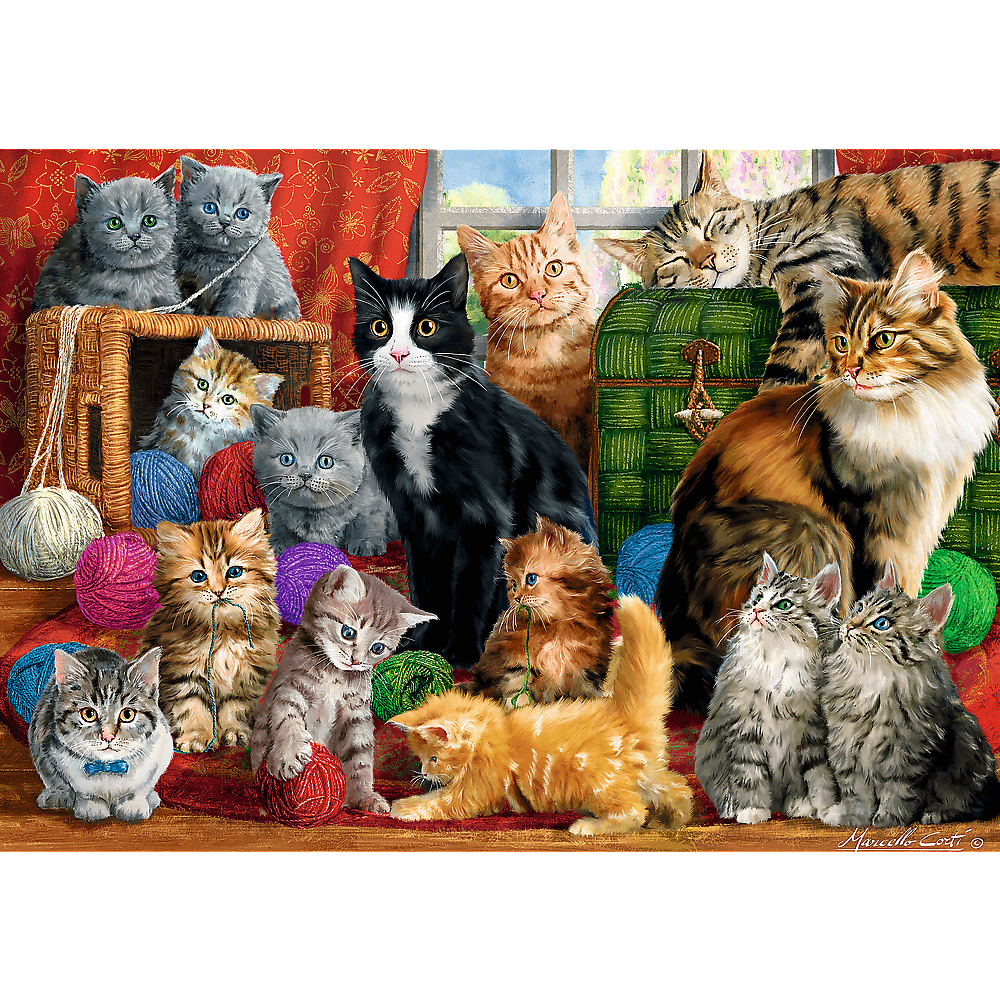 Пазлы Встреча котиков 1000 элементов