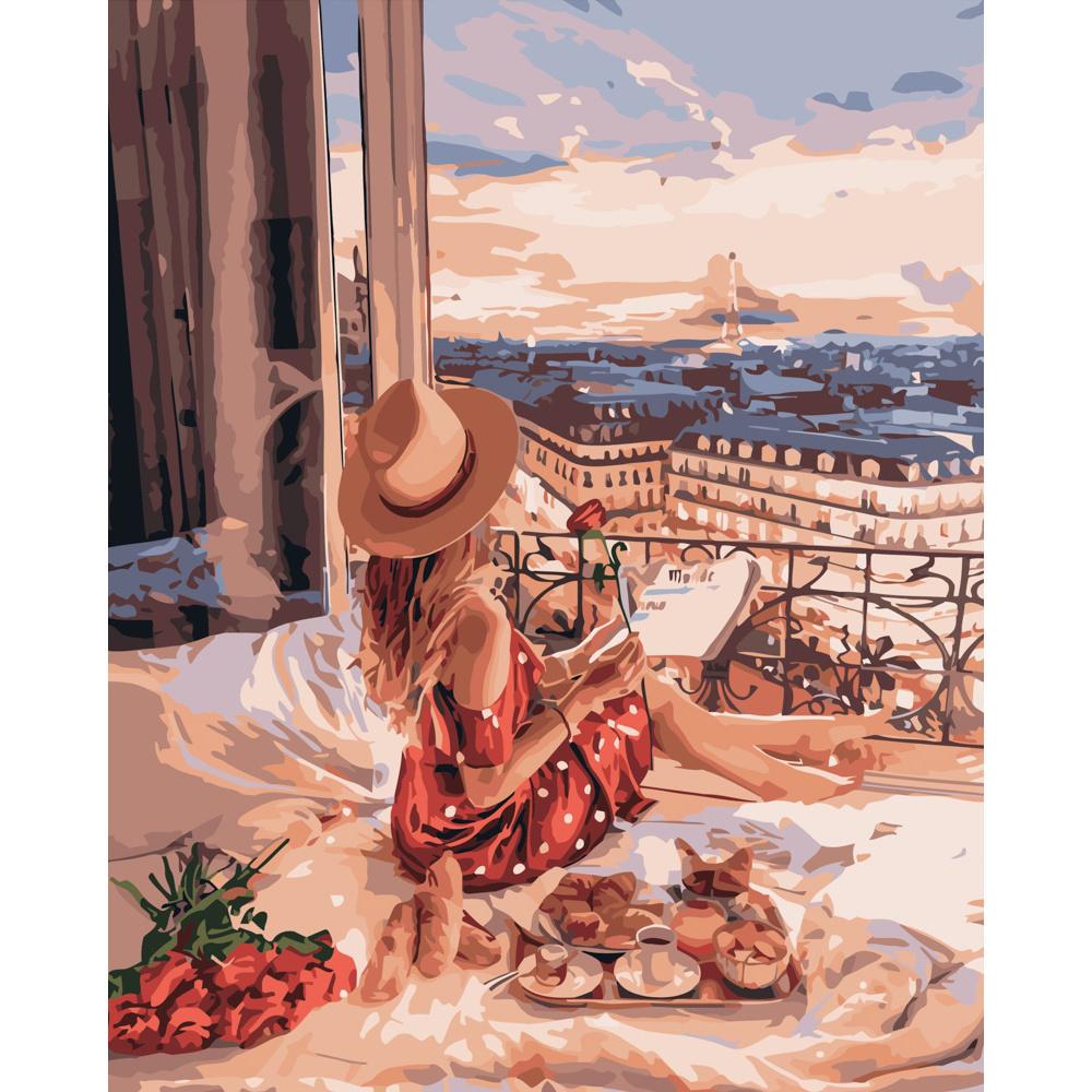 Картина по номерам Strateg Премиум Очарование Парижа 40x50 см (GS145)