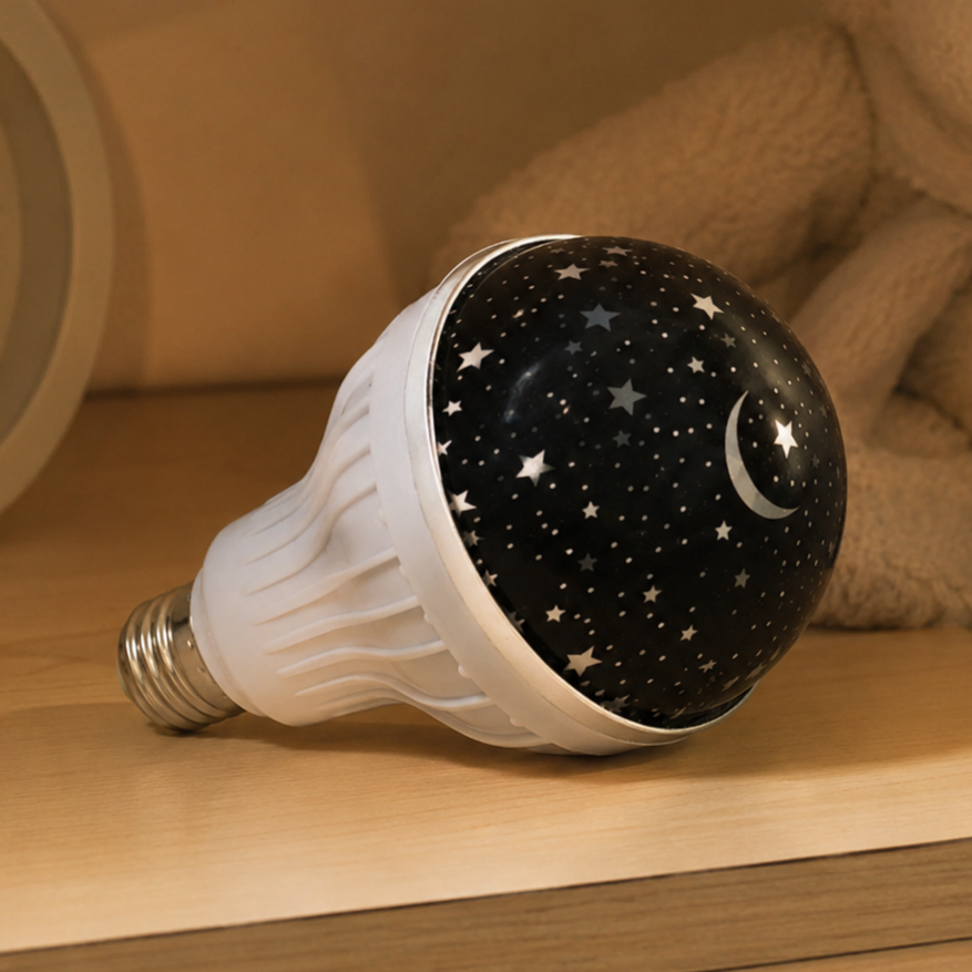Ночник-проектор звездного неба в патрон Master Bulb601-HX 6В 3 цвета свечения 220V