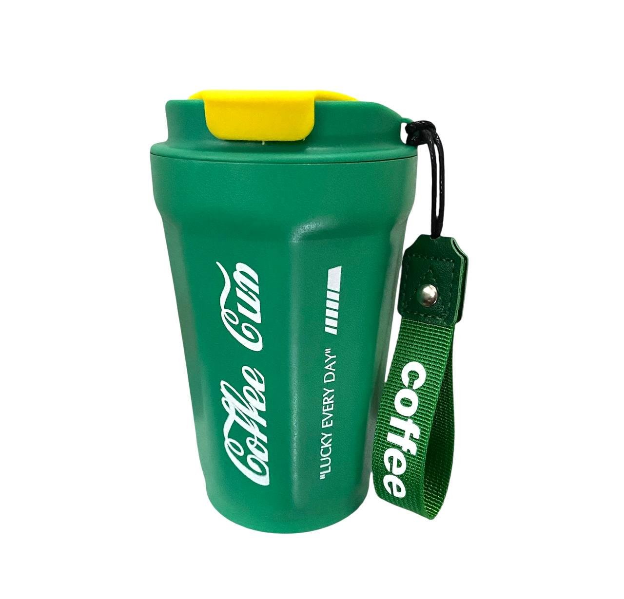 Термочашка Coffee Cup з ремінцем 400 мл Зелений (31310714)