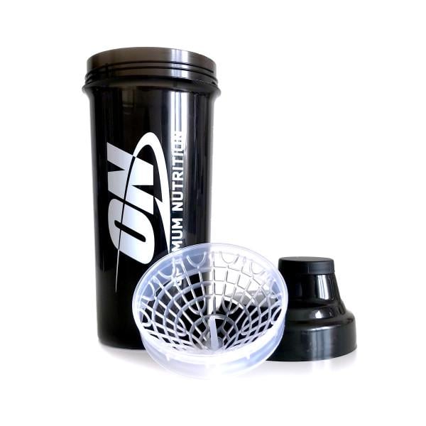 Шейкер спортивный Оptimum nutritom из пластика с сеткой 700 мл Черный (21-125-sh-o700)