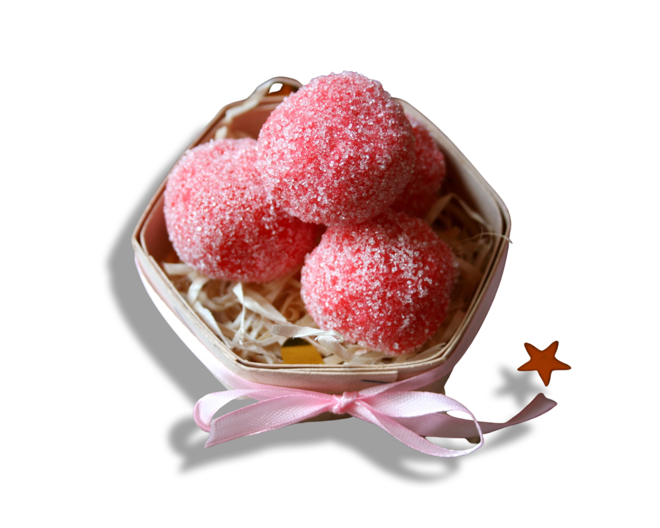 Мыло сувенирное ароматизированное Шарик клубничный 3 шт. по 20 г