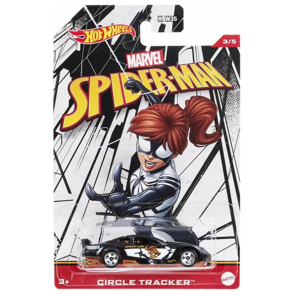Тематическая машинка Hot Wheels Машинка Спайдермена (HFW35-5) Тематическая машинка Hot Wheels Машинка Спайдермена (HFW35-5)