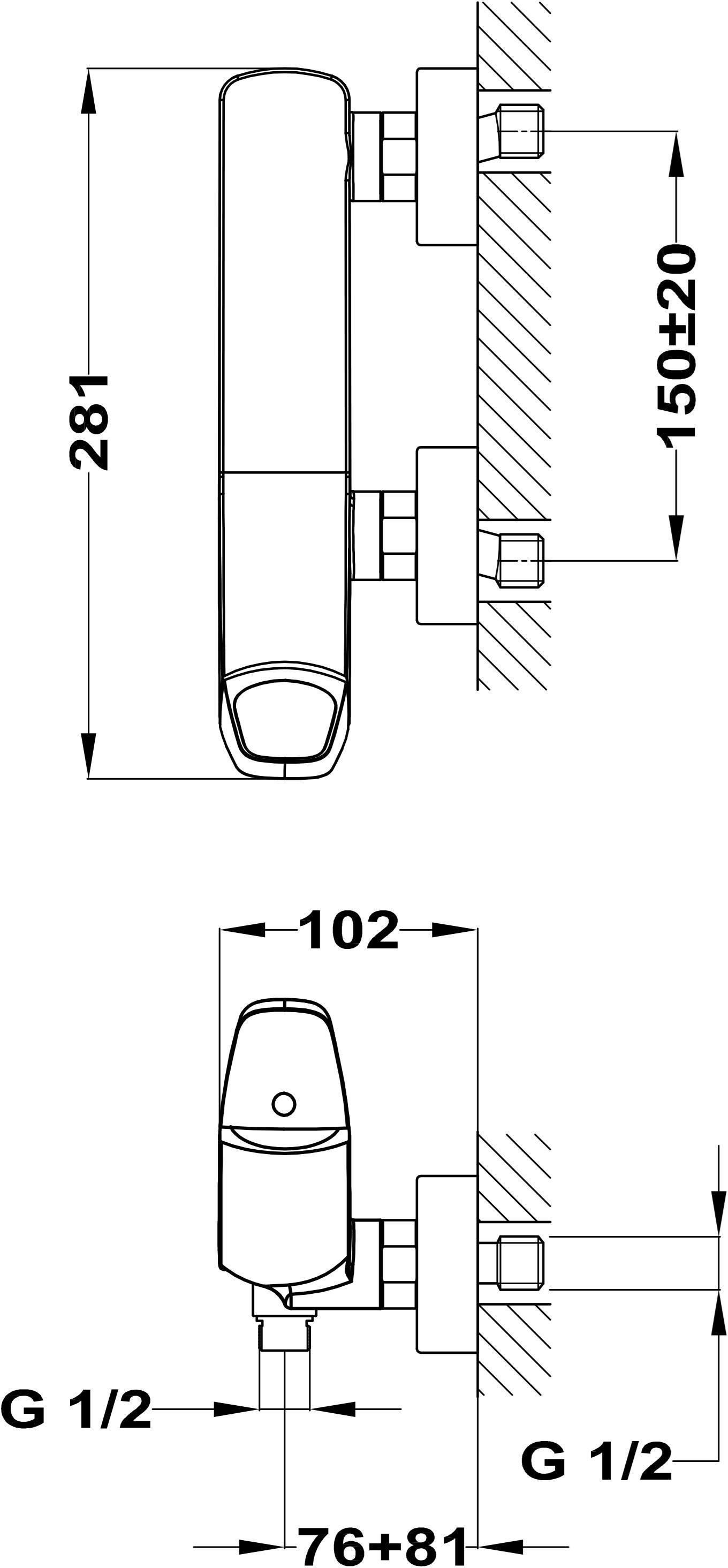 Смеситель для ванны и душа Teka SENSE (912310200) - фото 2 Смеситель для ванны и душа Teka SENSE (912310200) - фото 2