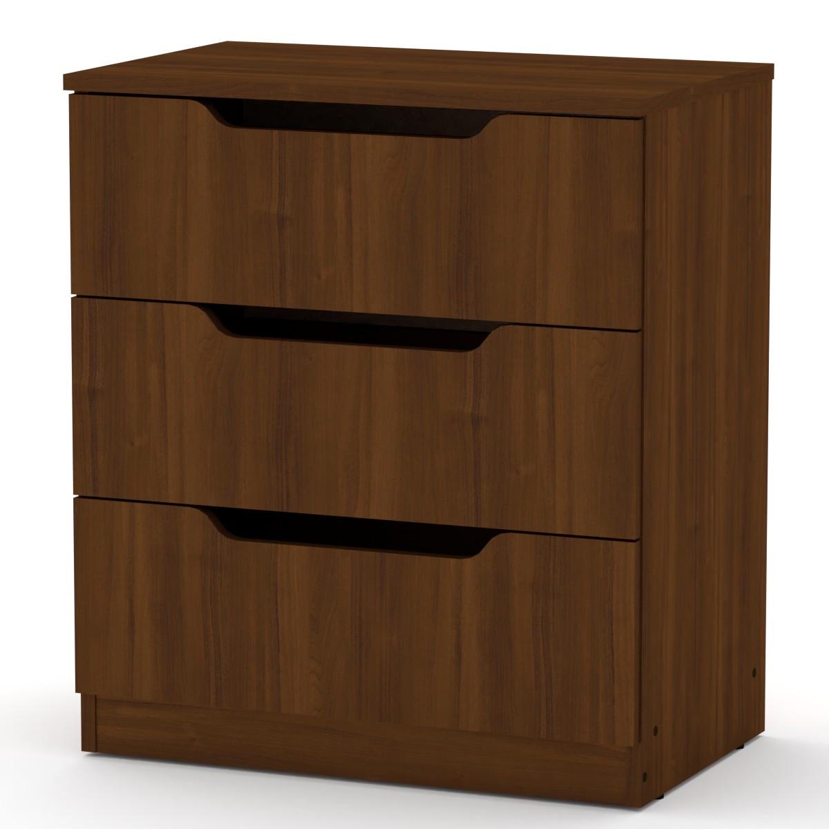 Комод Компаніт з 3 шухлядами 61х38х69 см Горіх еко (26966091) - фото 1 Комод Компаніт з 3 шухлядами 61х38х69 см Горіх еко (26966091) - фото 1
