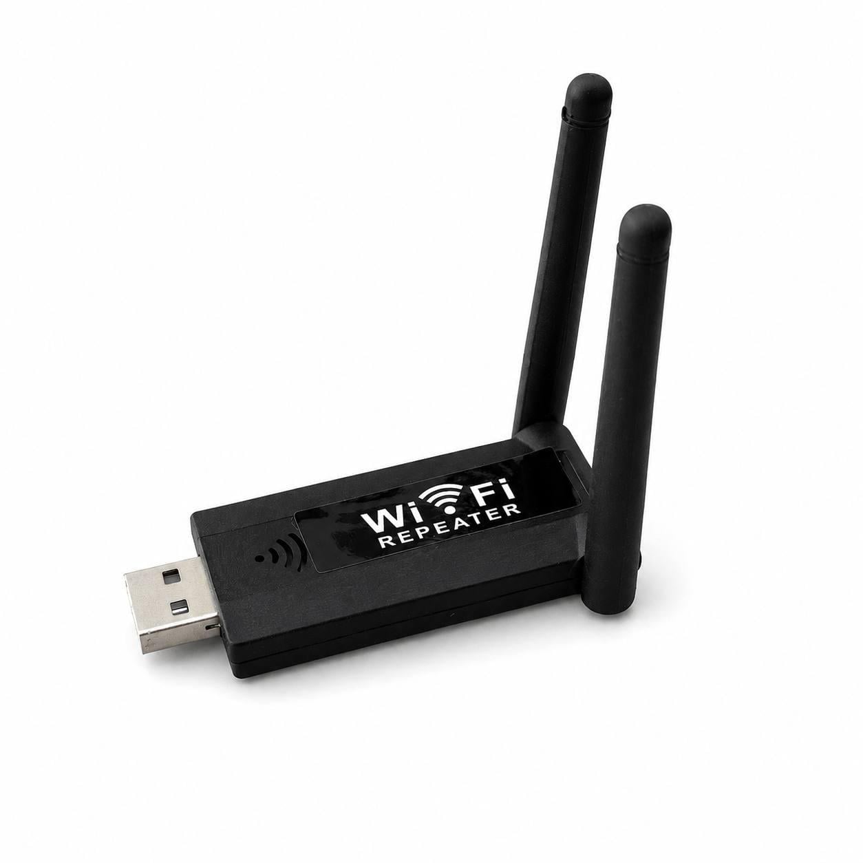 Підсилювач Wi-Fi сигналу USB 300 Мбіт/с/репітер із двома антенами 3 dBi/2,4 ГГц (M1244) Підсилювач Wi-Fi сигналу USB 300 Мбіт/с/репітер із двома антенами 3 dBi/2,4 ГГц (M1244)