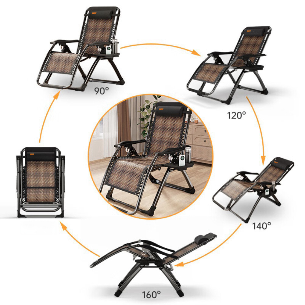 Шезлонг раскладной Zero Gravity WCG S-9 р из ротанга Черный/Коричневый (S-91) - фото 10 Шезлонг раскладной Zero Gravity WCG S-9 р из ротанга Черный/Коричневый (S-91) - фото 10