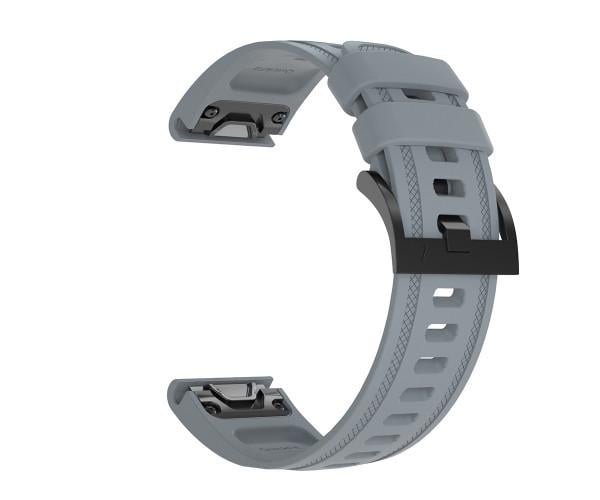 Ремешок Silicone Line Strap для смарт-часов Garmin Fenix 6S/6S Pro/7s/7s Pro/Instinct 2S 20 мм Серый