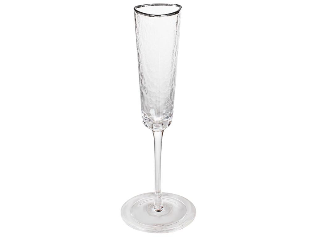 Келих для шампанського зі срібним кантом iva 160 мл (BDI-579-125)