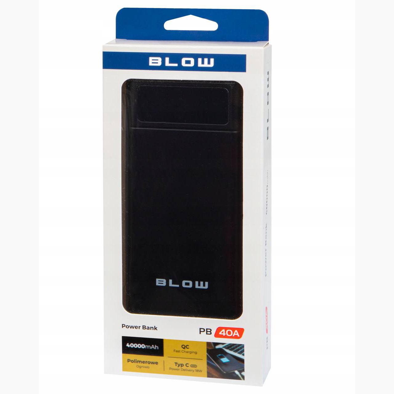 Повербанк BLOW 40000 mAh 2xUSB USB-C QC 3,0 PD 20 W - фото 10