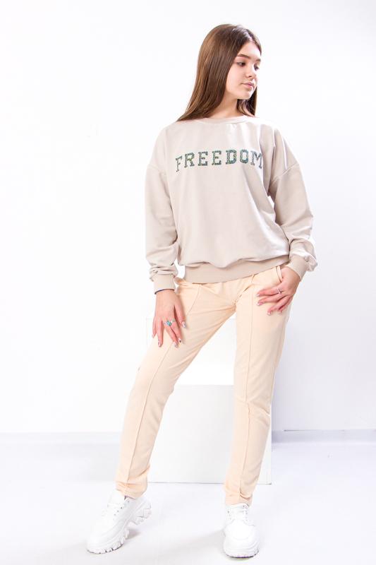 Брюки для девочки Носи свое со стрелками подростковые 164 см Бежевый (p-5947-34037)