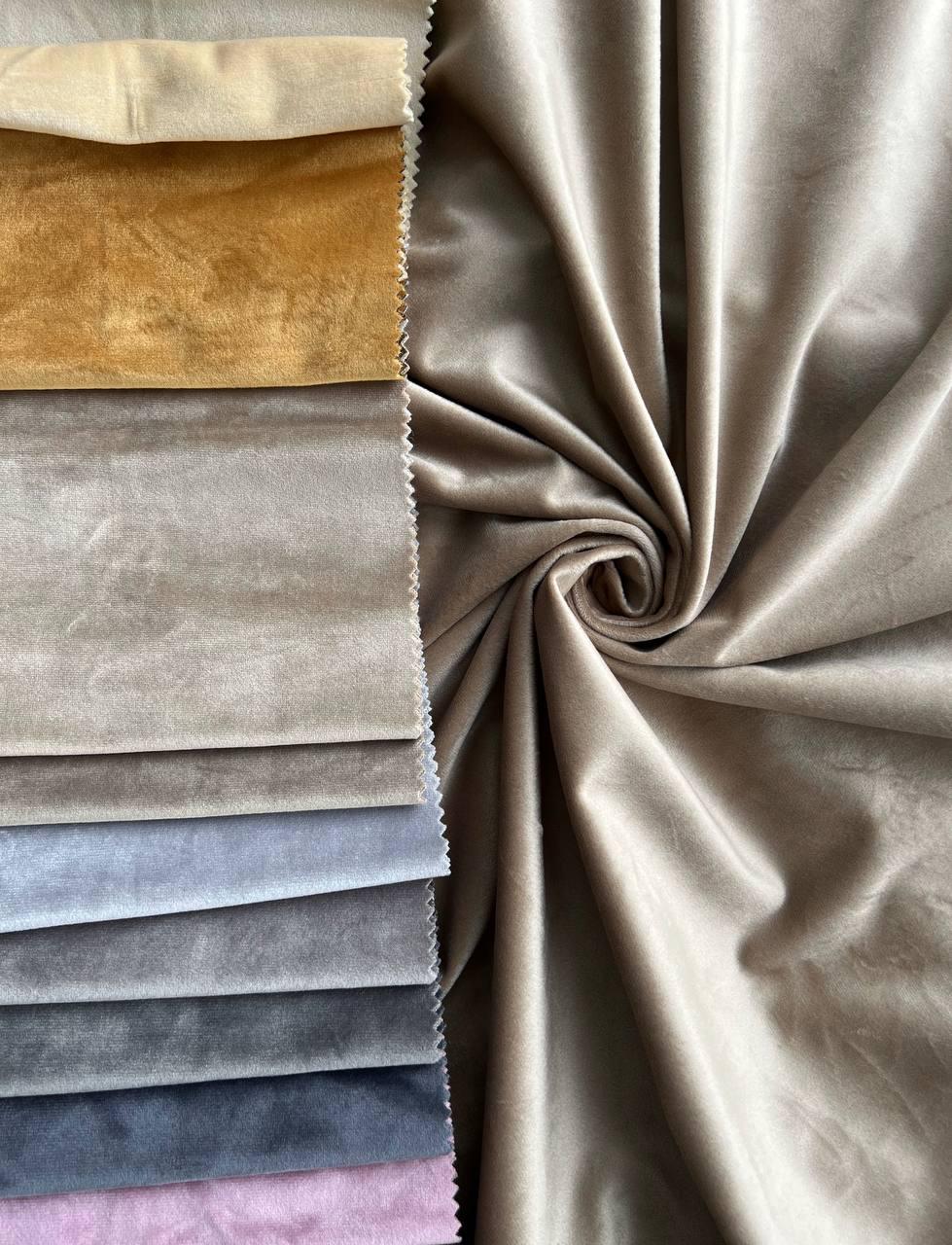 Штора велюрова на тасьмі 6 см 250х270 см Золотистий (SB-01-11-Т43) - фото 2