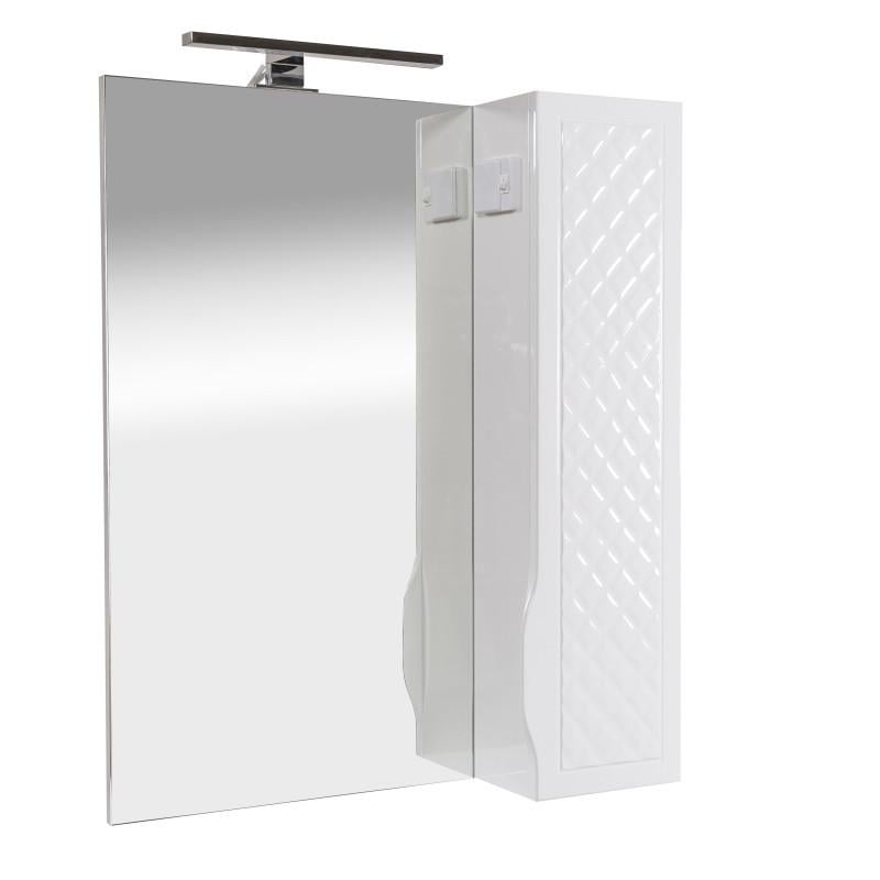 Зеркало Родорс с пеналом справа и подсветкой 65 см (2350043688)