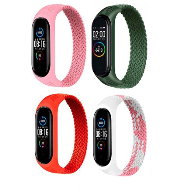 Набор ремешков MRK Elastic Nylon Style для Xiaomi Mi Smart Band 5/6 S Girl 4 шт.