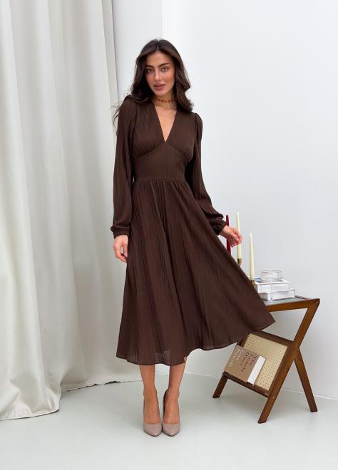 Сукня в'язана міді Nataly L Шоколадний