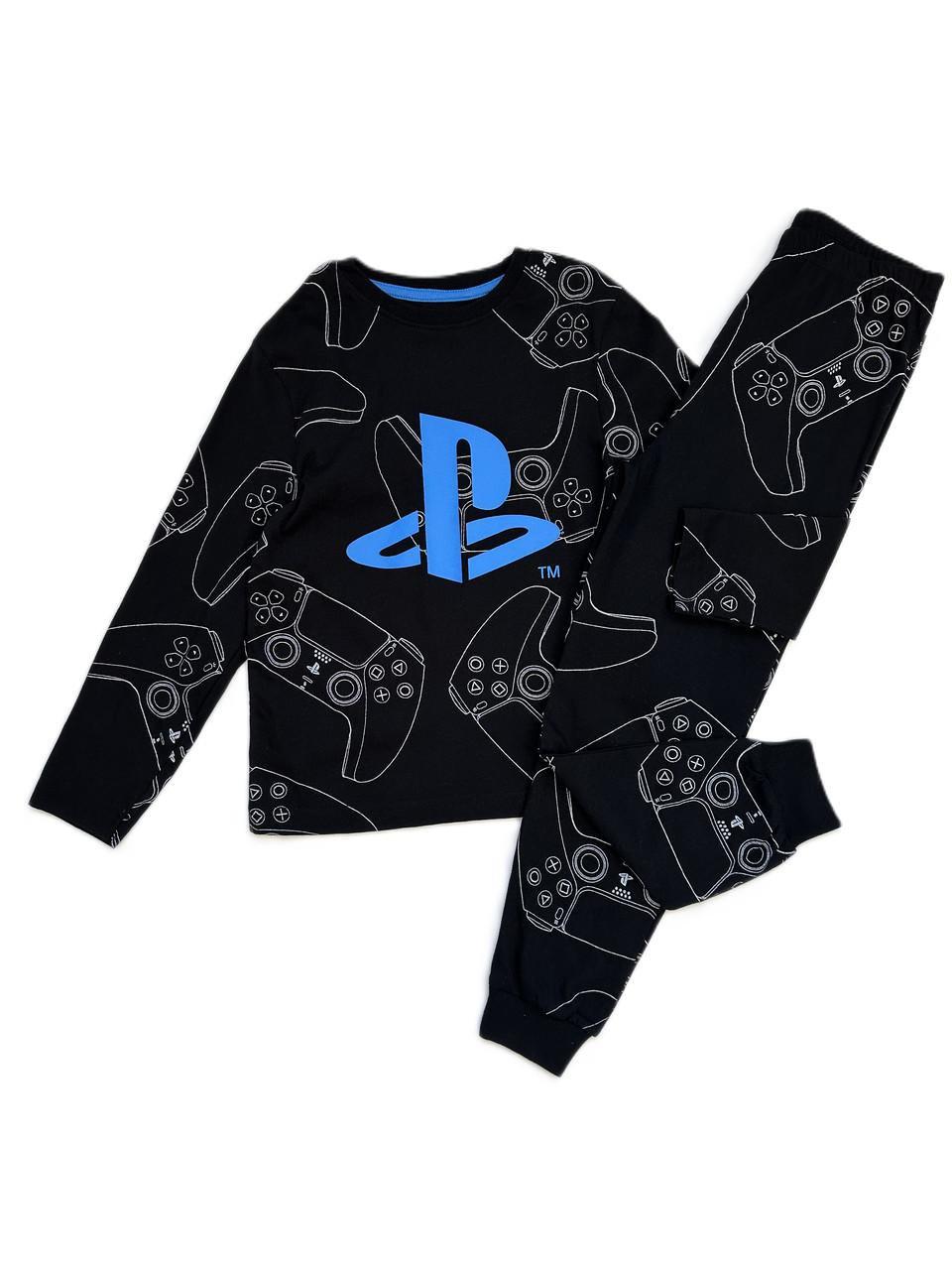 Піжама для хлопця PRIMARK Play Station лонгслів та штани 116 см Чорний (2548909243)