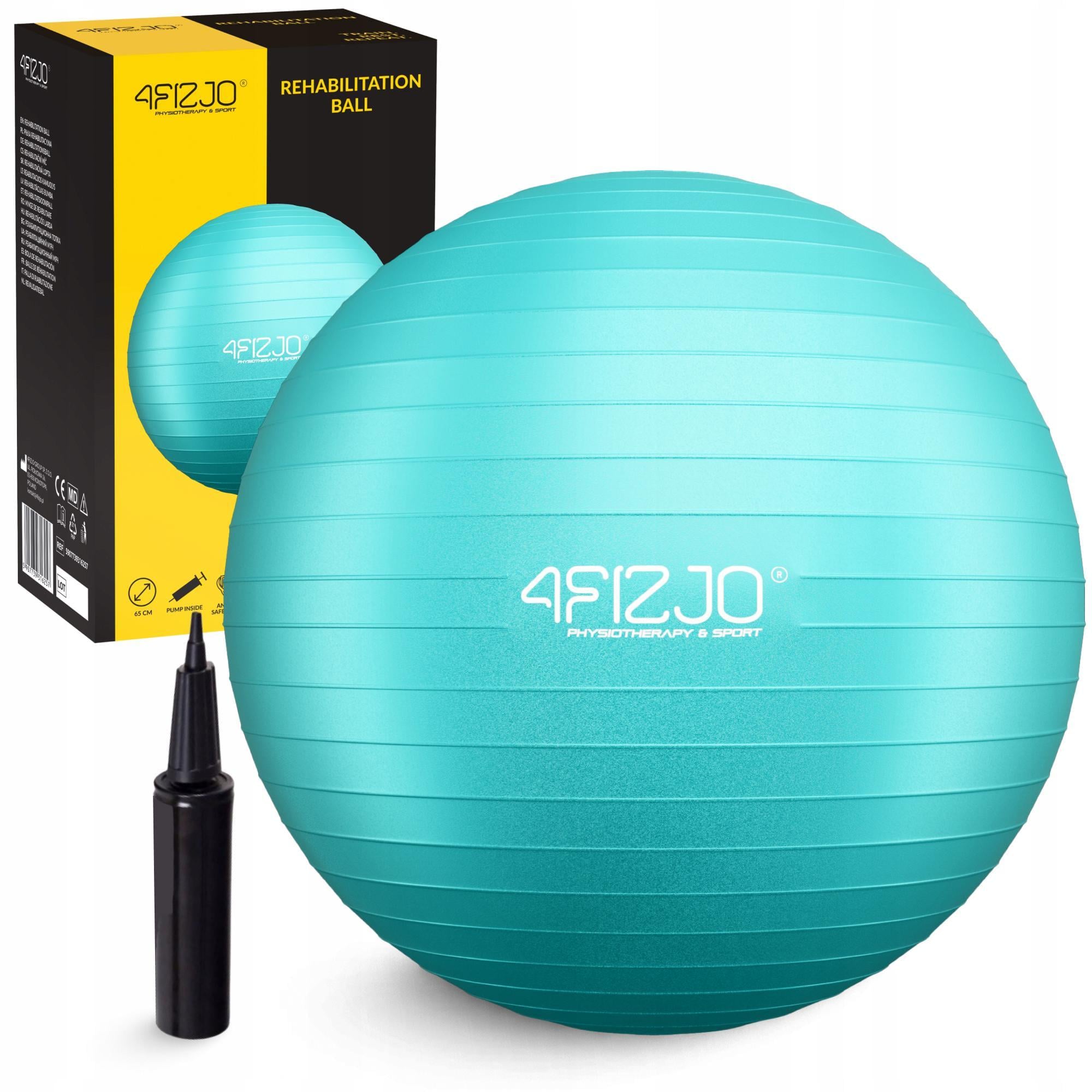 М'яч для фітнесу 4fizjo Anti-Burst 65 см Mint (P-5905973404761)