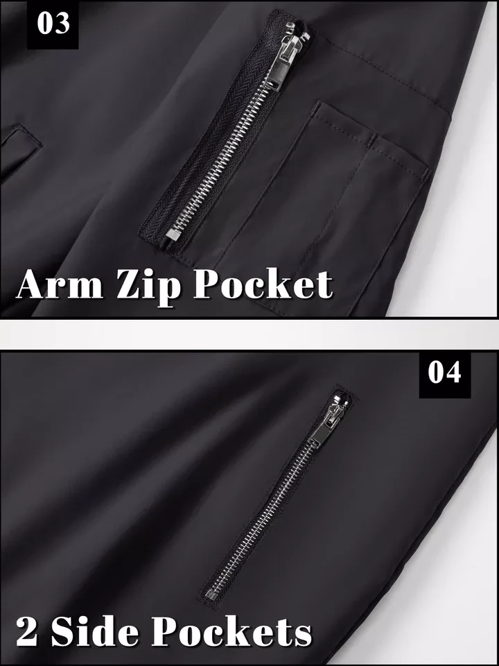 Куртка-бомбер мужская 2XL Черный (25763164) - фото 6 Куртка-бомбер мужская 2XL Черный (25763164) - фото 6