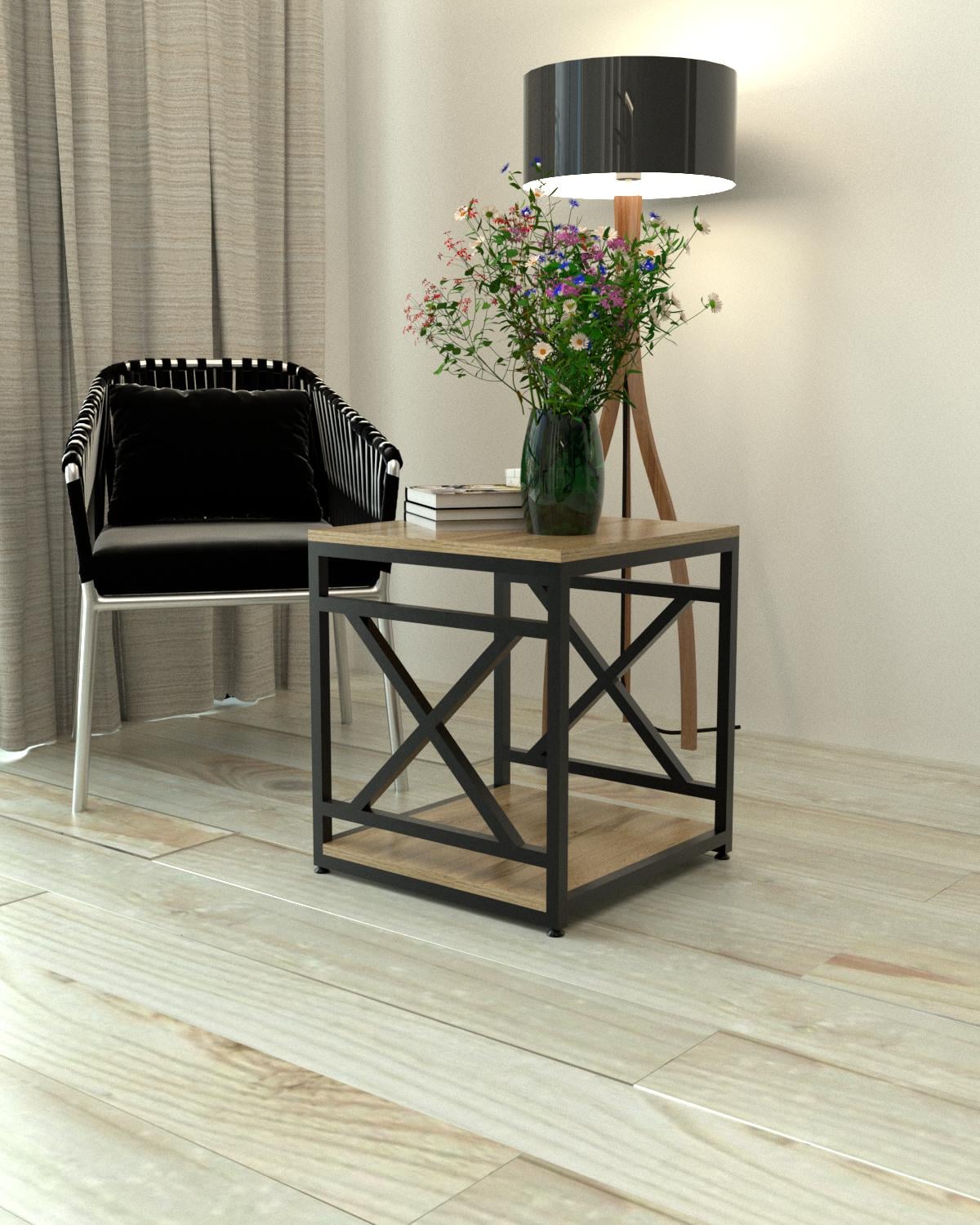 Журнальный столик EcoLoft Кросса DSP-1355-1 в стиле лофт Дуб Аппалачи (31917922)