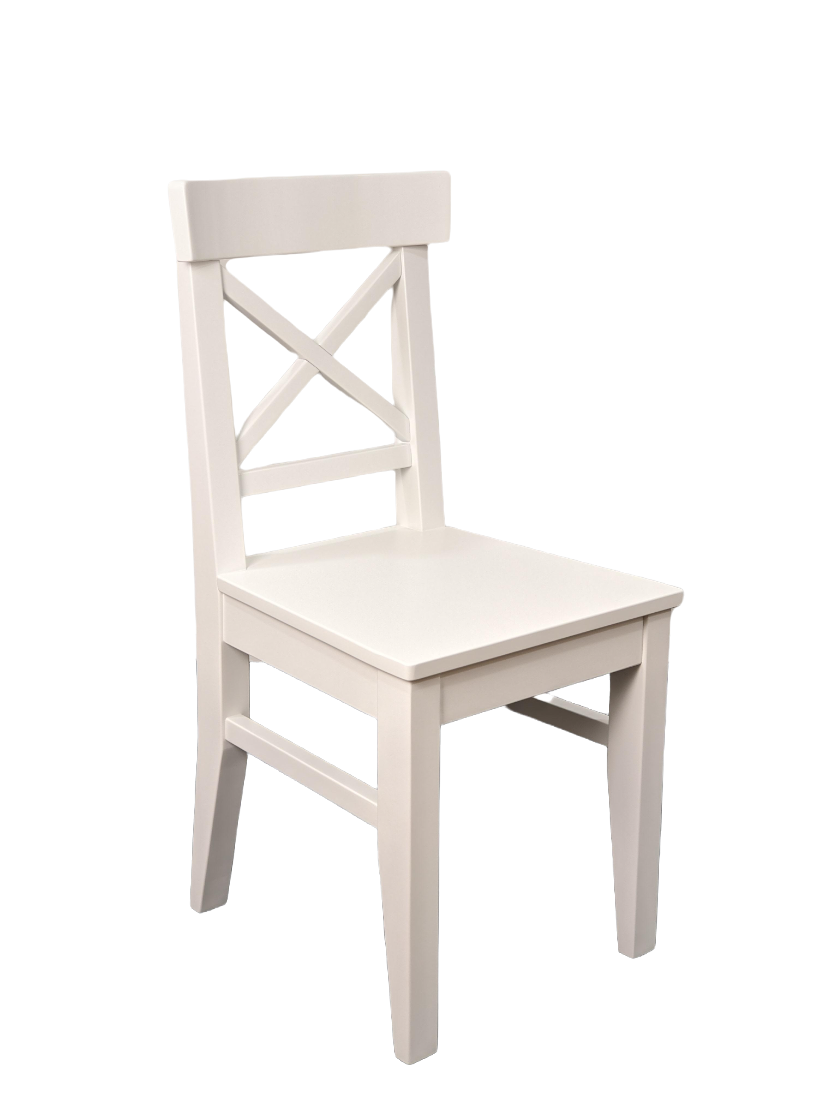 Деревянный стул Кофи для кафе из натурального дерева Белый