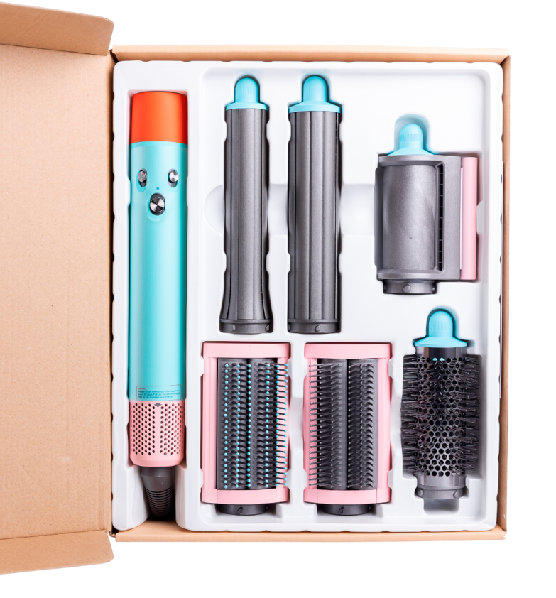 Мультистайлер для волосся Airwrap Complete Long 6 насадок Блакитний (29879066) - фото 9