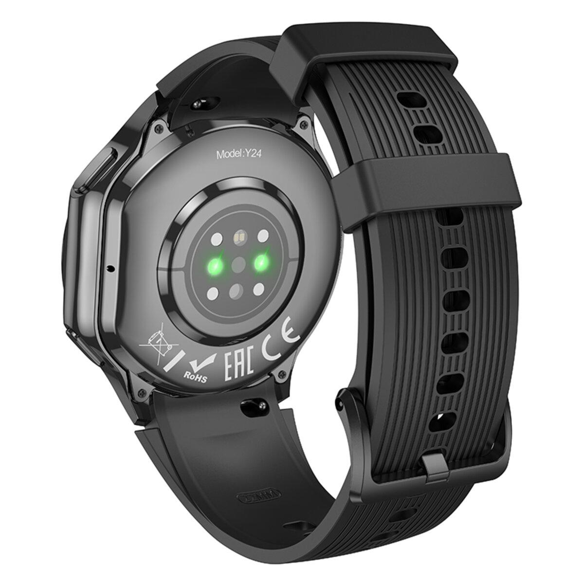 Смарт-годинник Hoco Y24 AMOLED Smart sport watch call version BT5.3 390 mAh 1,43'' Black (6942007641005) - фото 3