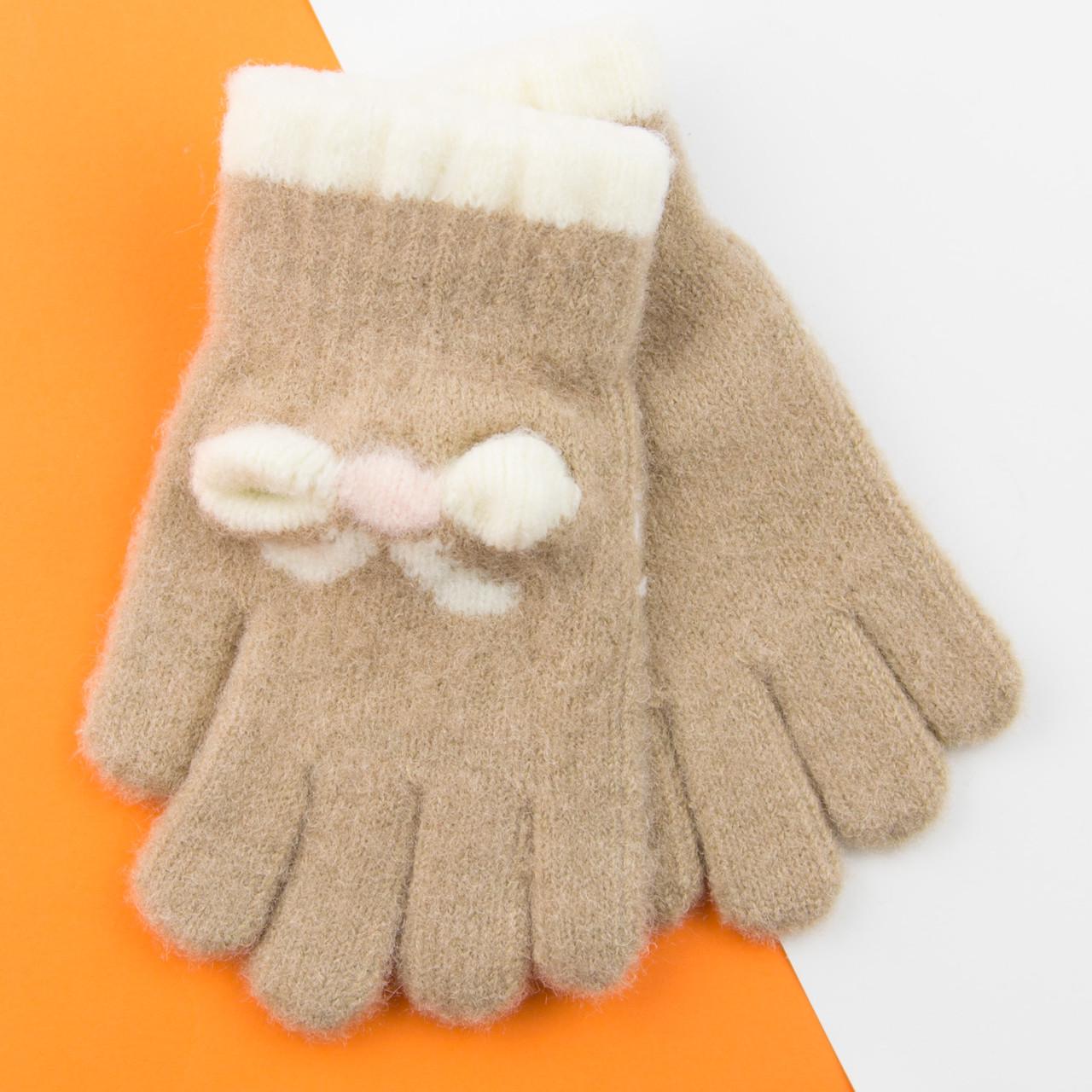 Перчатки для девочек 3-6 лет 22-25-27 Бежевый (DR009990)