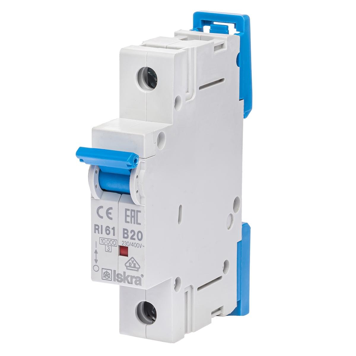 Автоматический выключатель 20A 1P 10kА B ISKRA RI61B20A (786100041000)