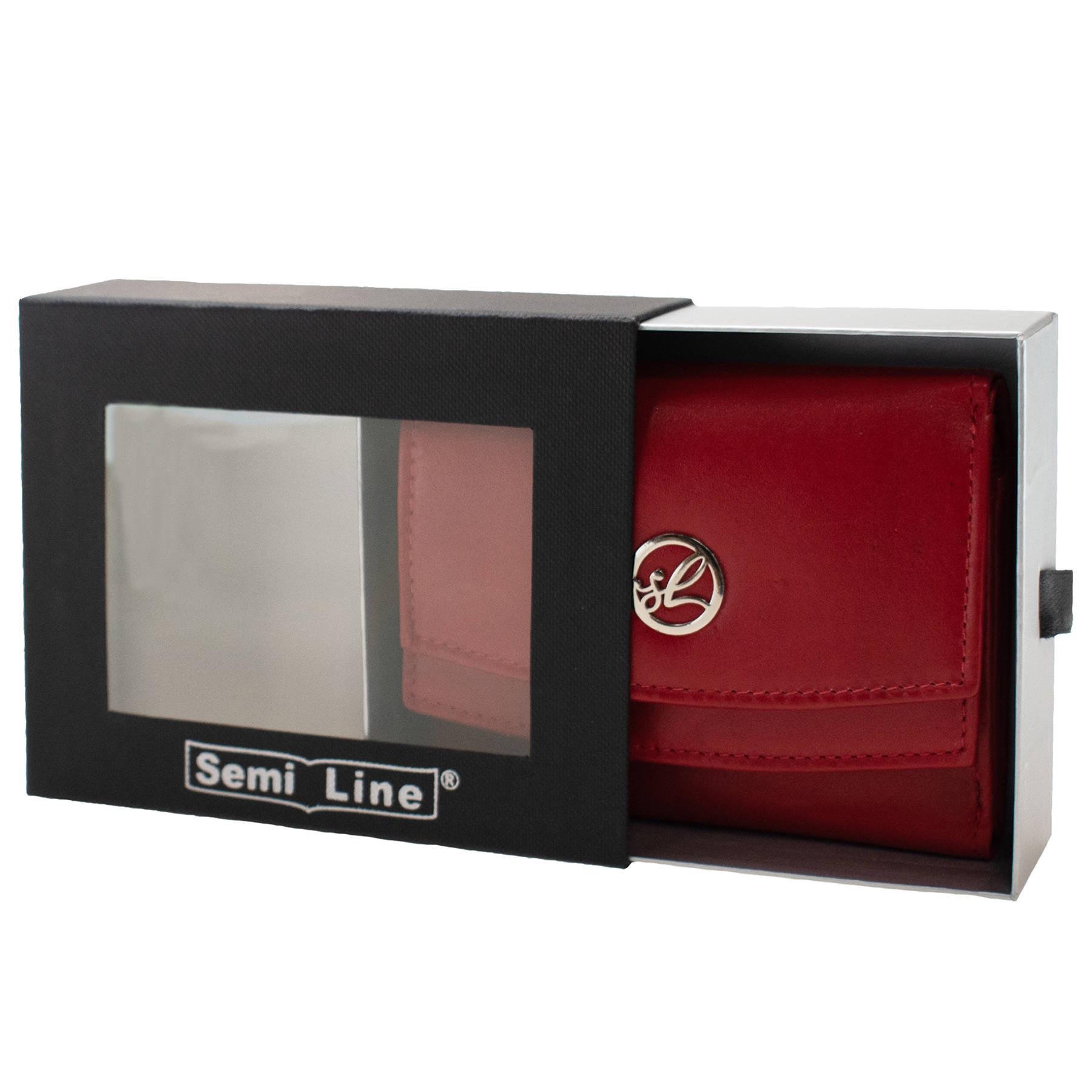 Гаманець жіночий шкіряний SEMI LINE RFID Red (P8274-2) - фото 6