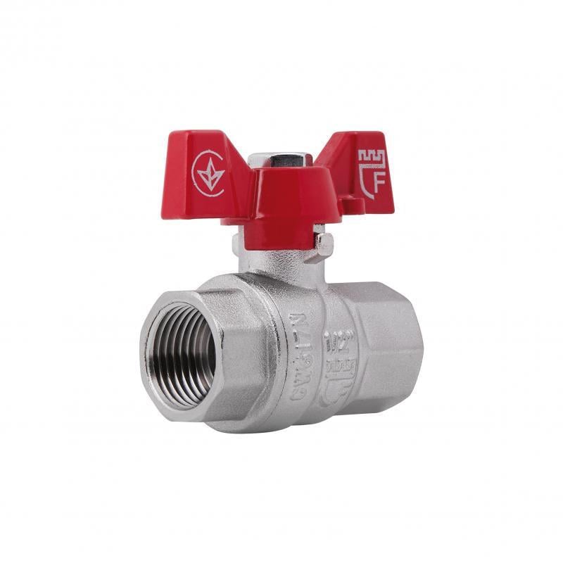 Кран шаровой SD Forte для воды бабочка 1/2" ВР (SF602W15)
