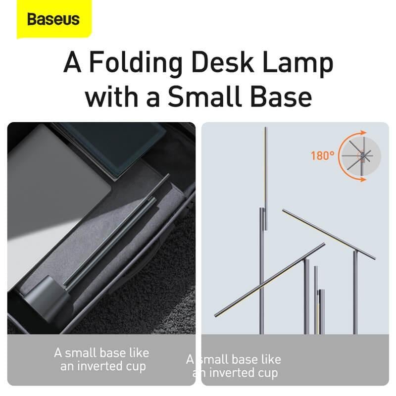 Лампа настольная Baseus Smart Eye Series Rechargeable Folding Reading Desk Lamp Smart Light 3000-6000K - фото 7