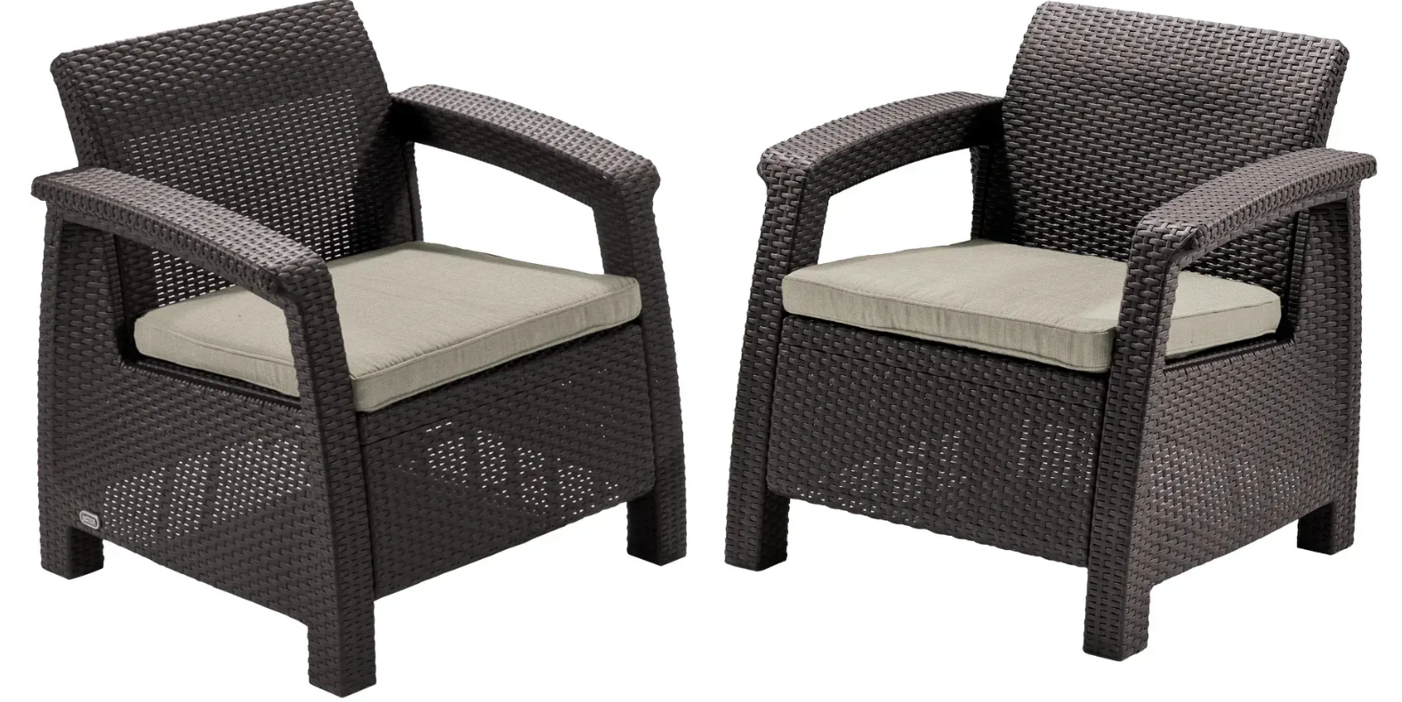 Комплект садових крісел Keter Corfu Duo Set Коричневий (258944)