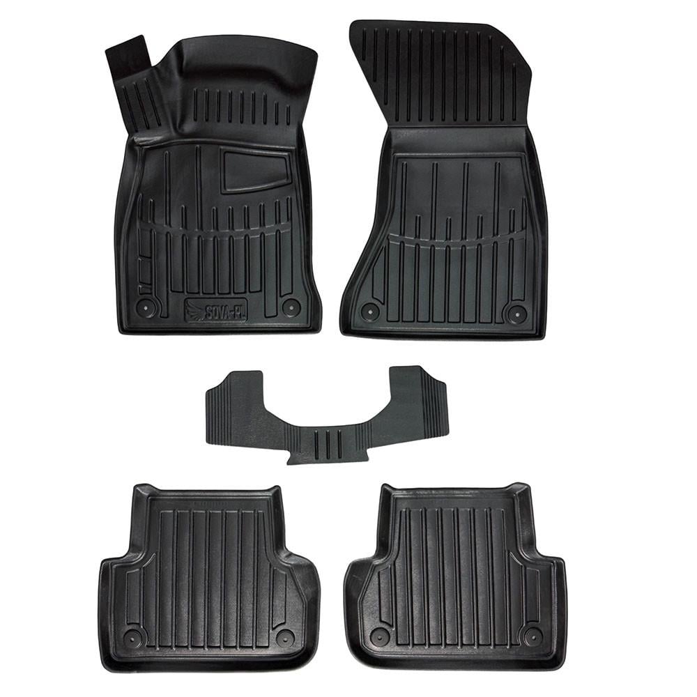 Коврики в салон SOVA-PL для Audi A4 B9 с 2015 резиновые 5 шт. Черный (28800681)