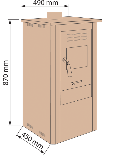 Печь на дровах Termo Sistem Termo Lux Бордовый (9195202) - фото 3