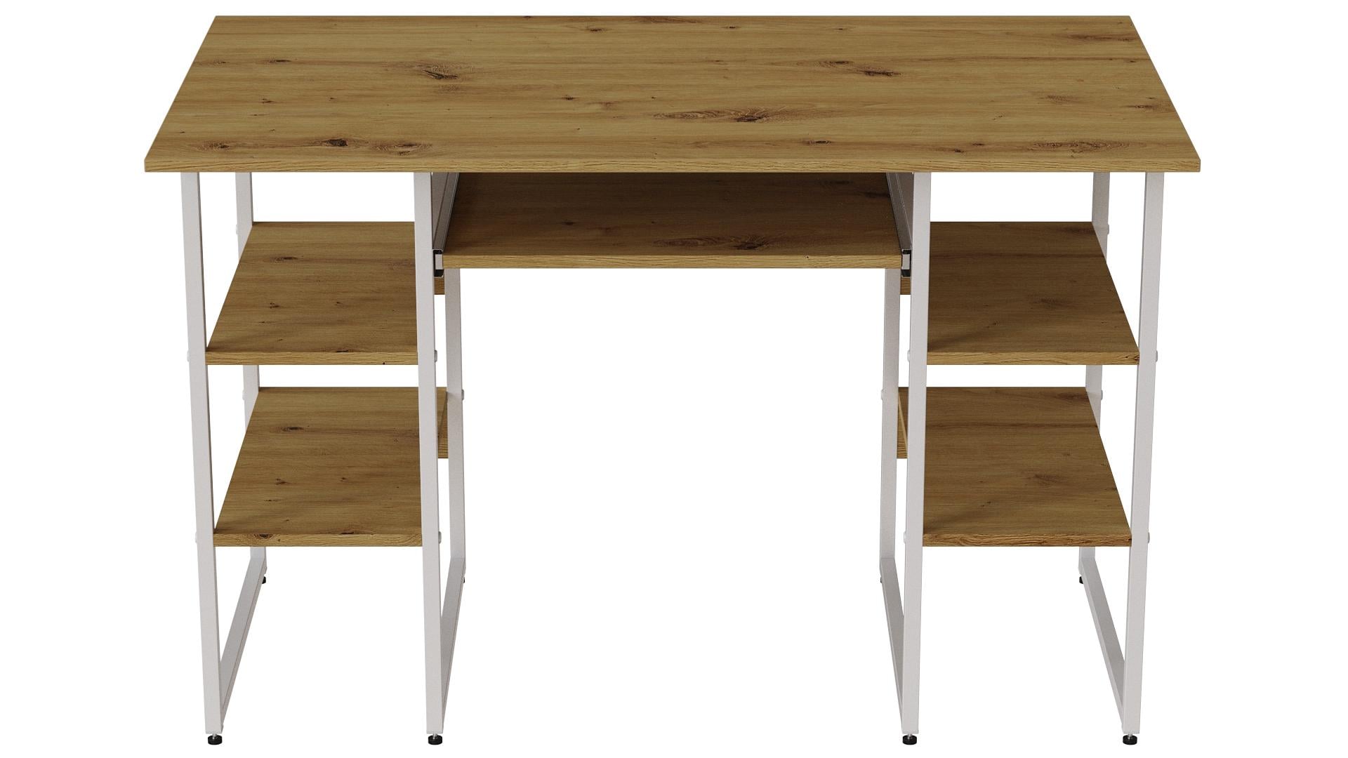 Компьютерный стол Ferrum-decor Тим ДСП 32 мм 75x120x70 Белый/Дуб Артизан (FRD-106946)
