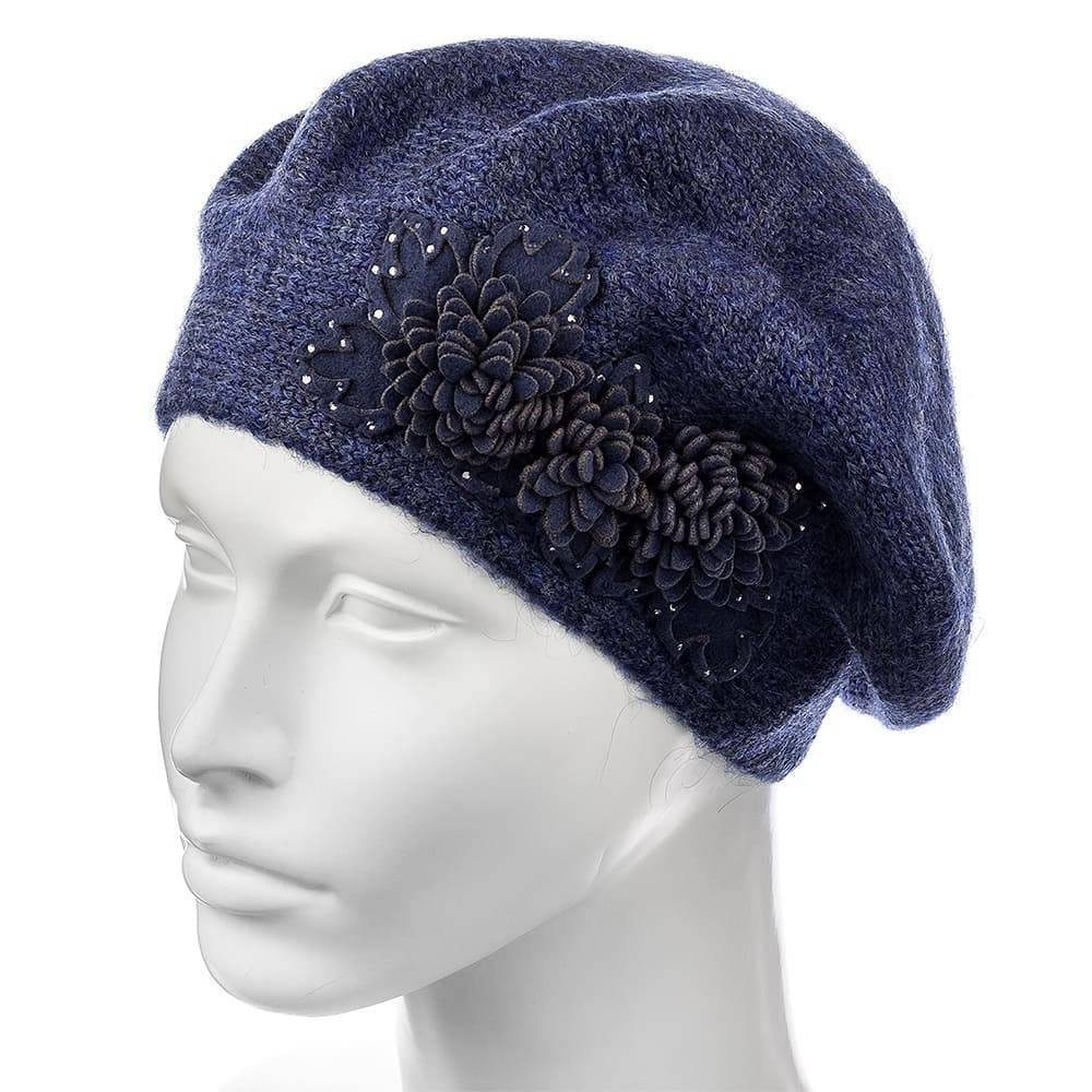 Берет женский с декором Atrics WH665 р. 56-59 Синий (1464744041)