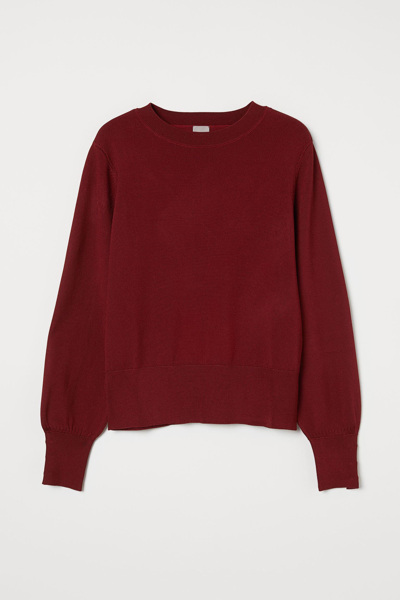 Джемпер H&M S Бордовый (6079267452)