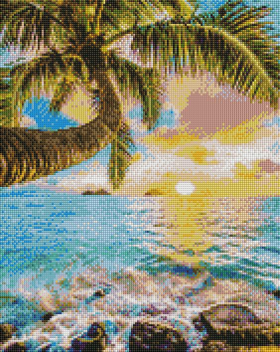 Алмазная мозаика на подрамнике ArtStory Закат на море 40x50 см (ASM48)