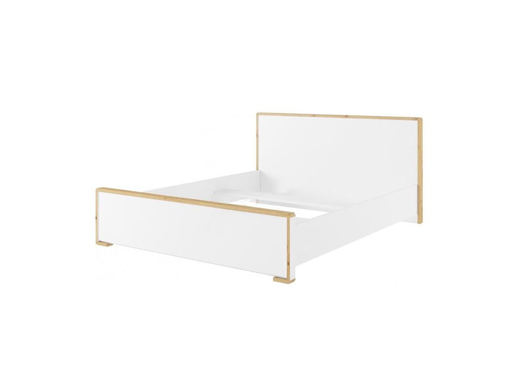 Кровать Gerbor LOZ/160 Бука 160х200 см Белый/Дуб артизан (45-111-106)