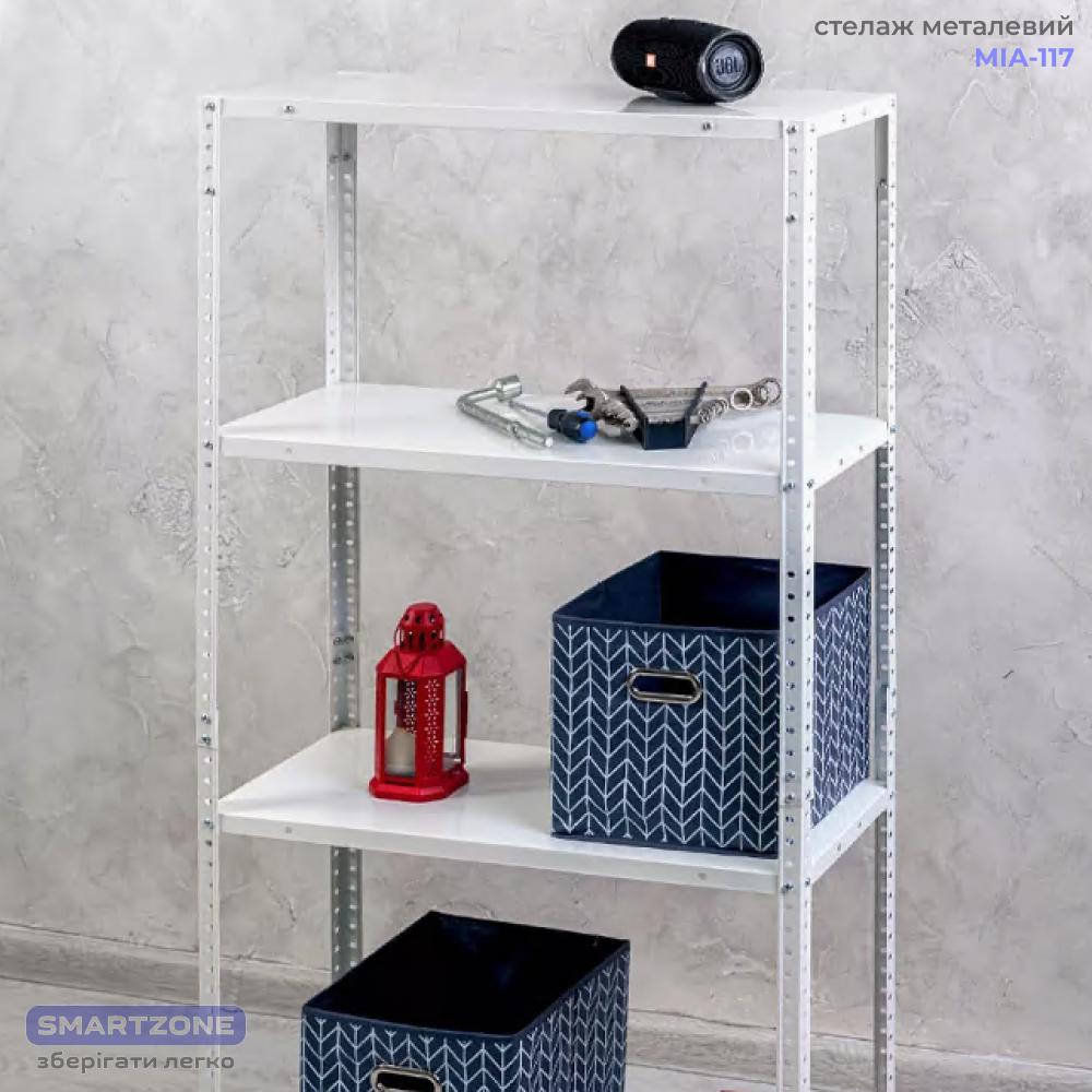Стеллаж металлический на 5 полок 170х75х30 см Белый (МИА-117) - фото 8
