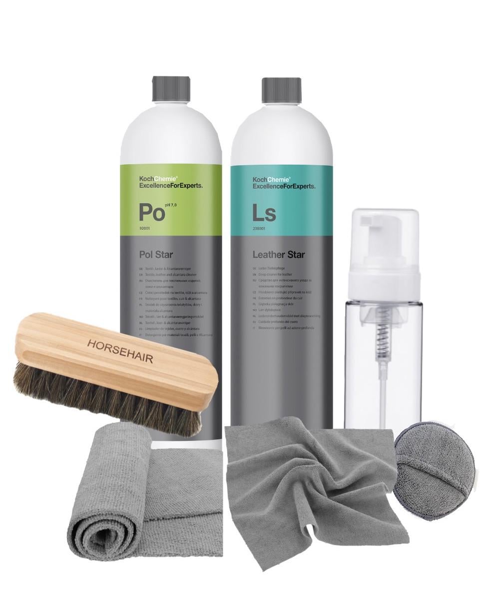 Набір професійний для хімчистки детейлінгу інтер'єру очищення салону мийки та догляду за автомобілем Po+Ls 500 мл