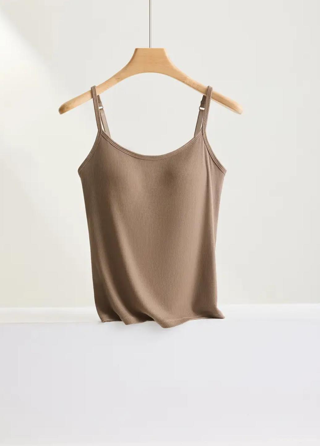 Майка жіноча Comfort Plus в рубчик з поролоновими вкладишами M Коричневий (1959-42-01) - фото 7 Майка жіноча Comfort Plus в рубчик з поролоновими вкладишами M Коричневий (1959-42-01) - фото 7