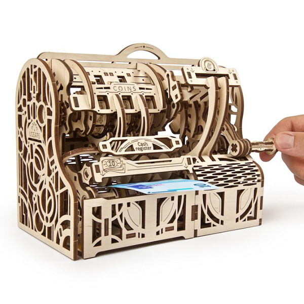 3D пазл механический UGEARS «Кассовый аппарат» - фото 6 3D пазл механический UGEARS «Кассовый аппарат» - фото 6