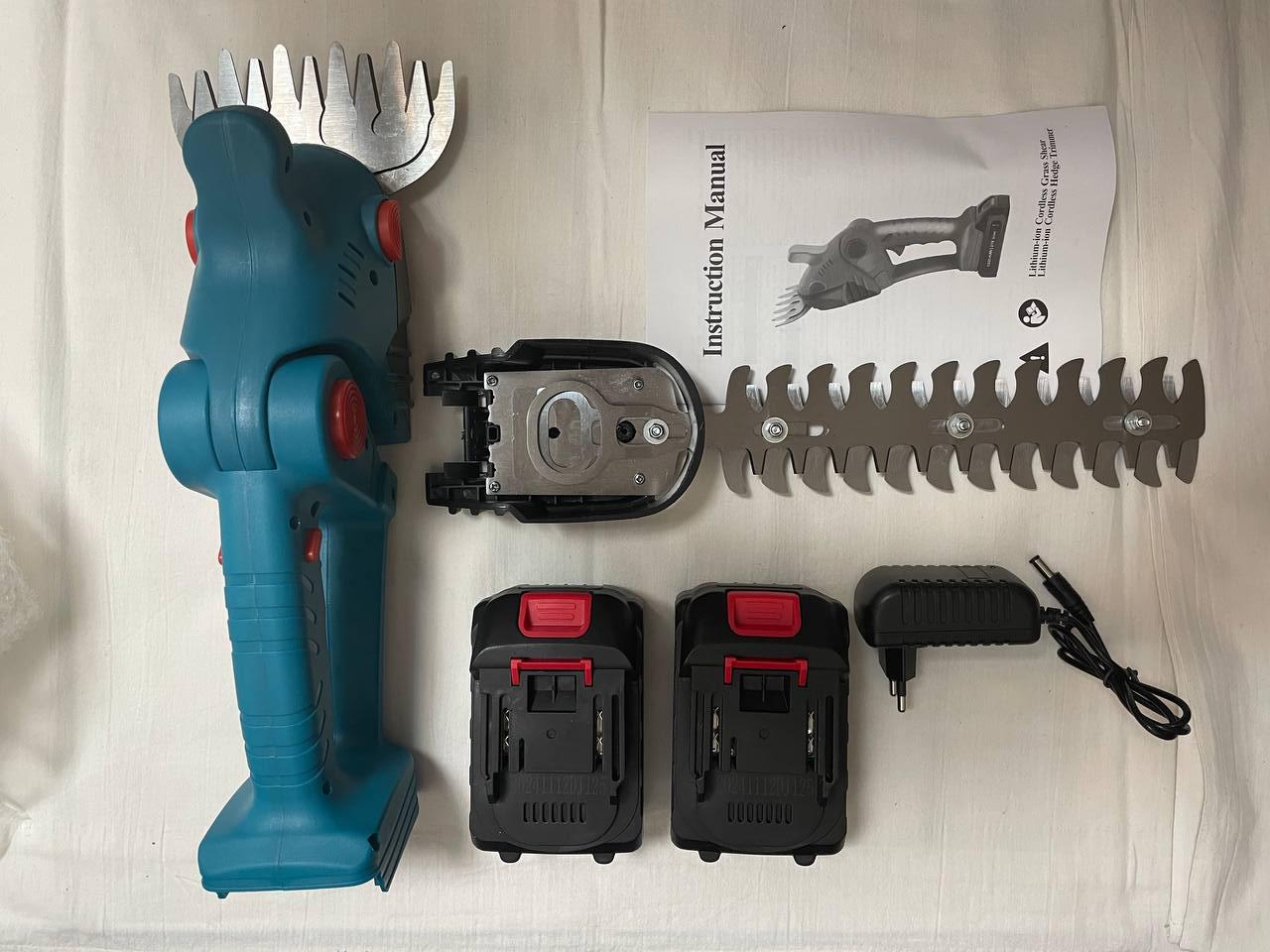 Ножницы-кусторез аккумуляторные 36V 6.0Ah.АКБ для травы и кустов Синий