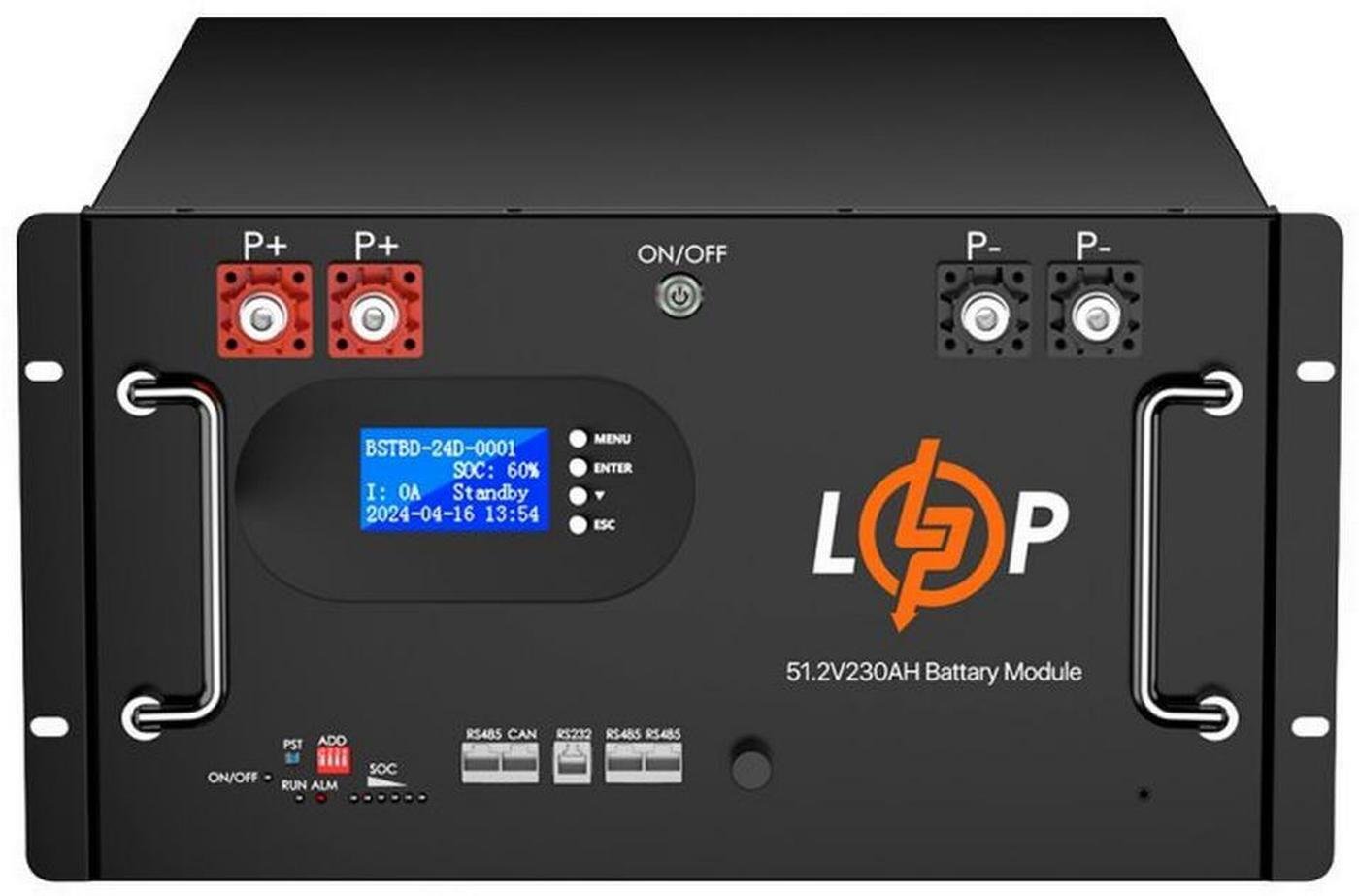 Аккумулятор LogicPower LiFePO4 Smart BMS 200A LCD RM AB RS485/CAN 51,2V 230 Ah 11776 Wh (29880046)