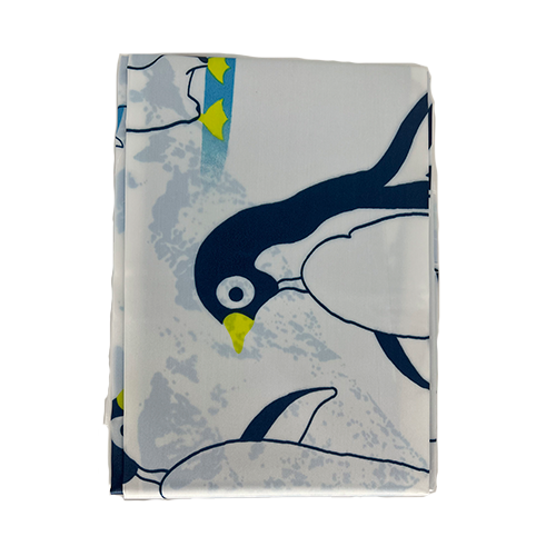 Штора в ванную Stenson РЕ с принтом Пингвинов 180x180 см (H12503)