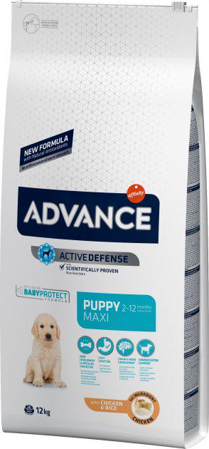 Корм сухой для щенков Advance Dog Maxi Puppy Chicken & Rice 14 кг (924279)